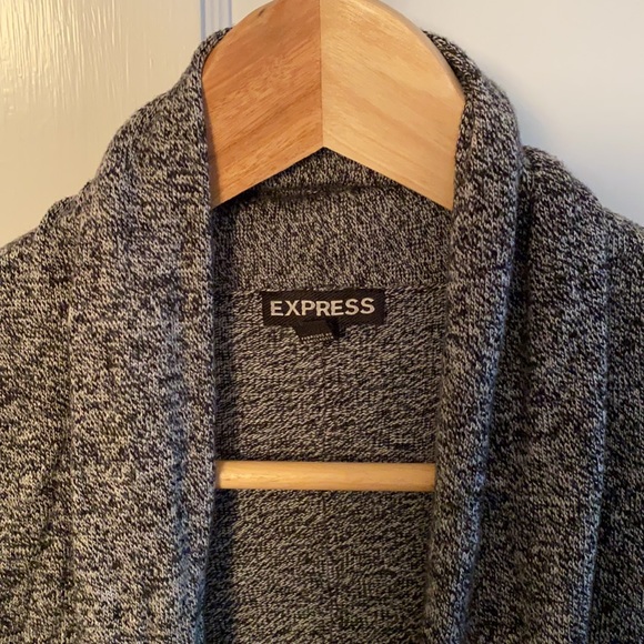 Express Gray Open Front Cardigan - S - Picture 2 of 5